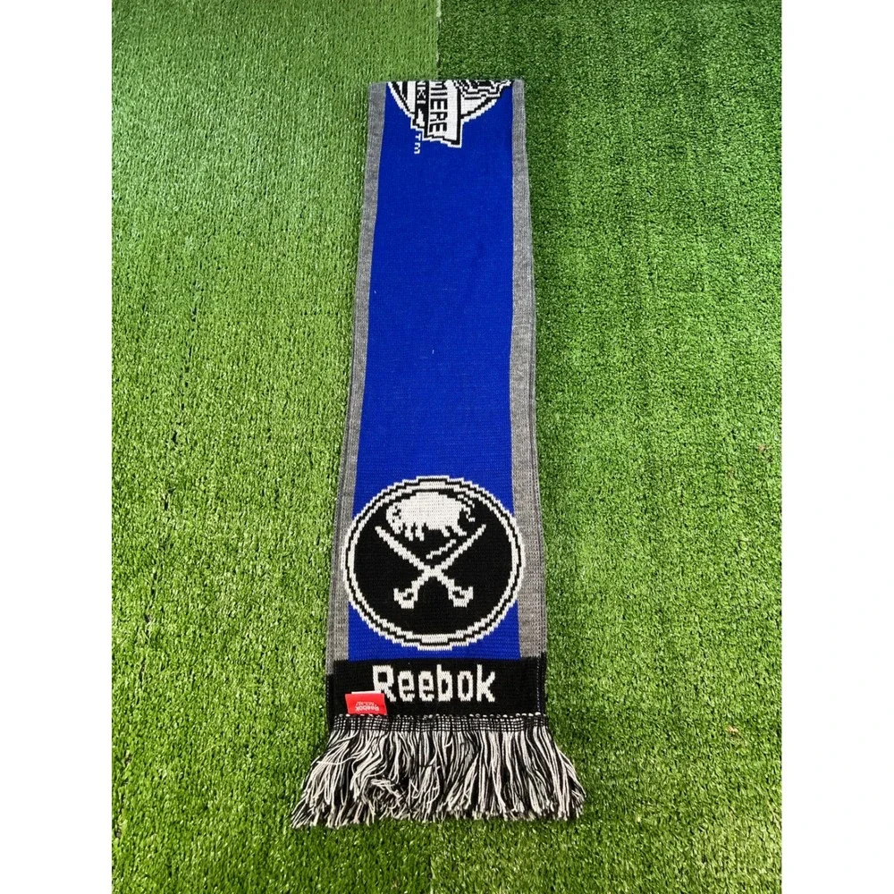 Reebok Buffalo Sabres/Ducks NHL Premiere Hockey‎ Scarf scarve Knit Blue White